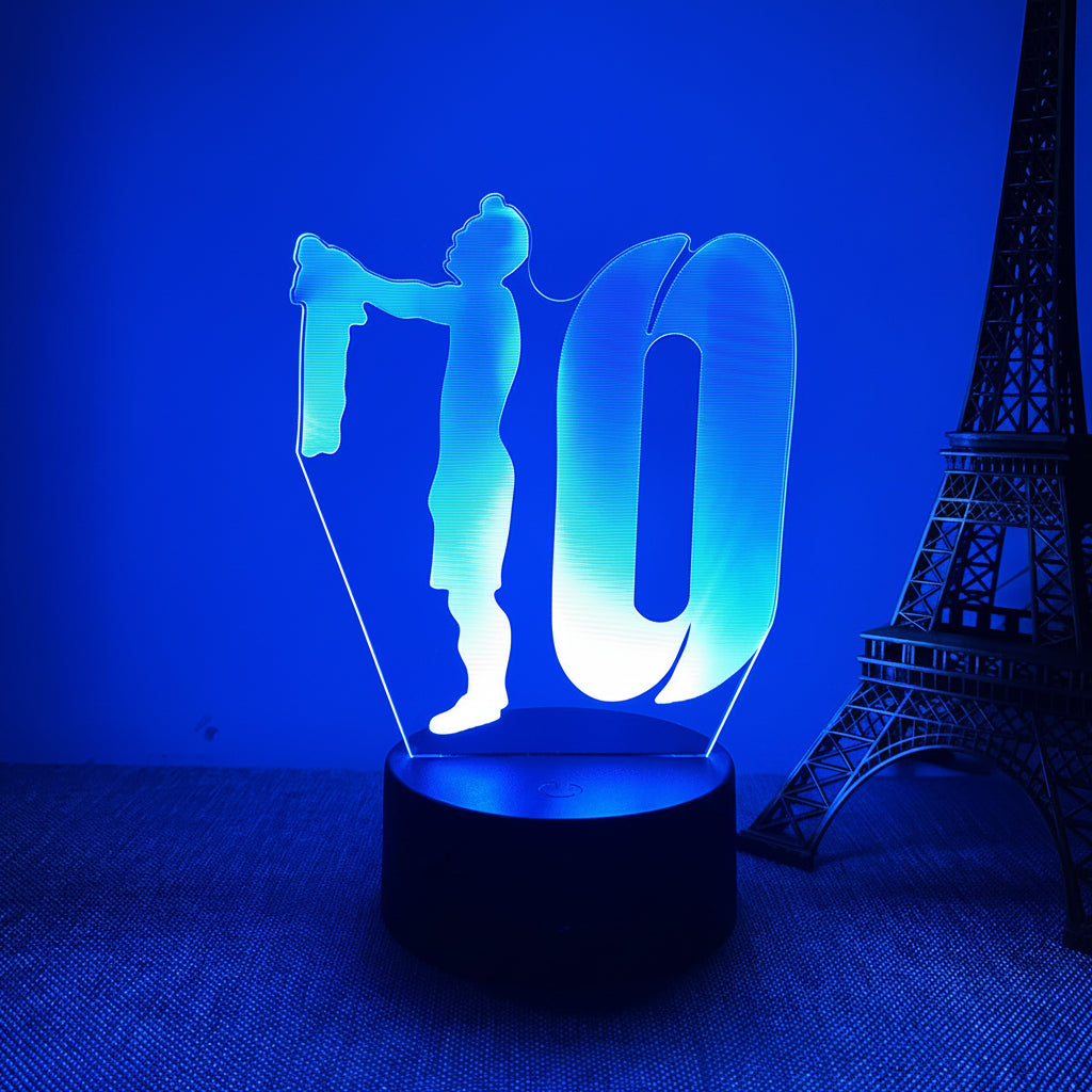 Lionel Messi 3D Illusie LED-Lamp - Nachtlampje - met Afstandsbediening