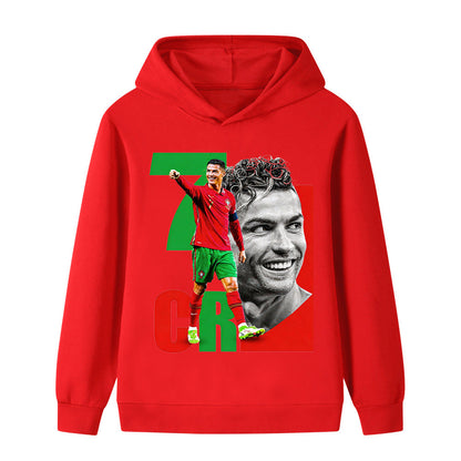 Cristiano Ronaldo Voetbal Hoodie Kinderen - Portugal - Zacht