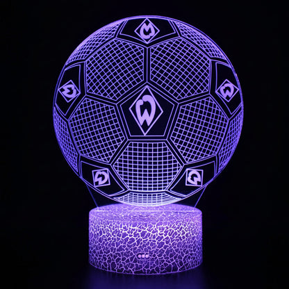 Voetbal 3D Illusie LED-Lamp - Nachtlampje - Cadeau