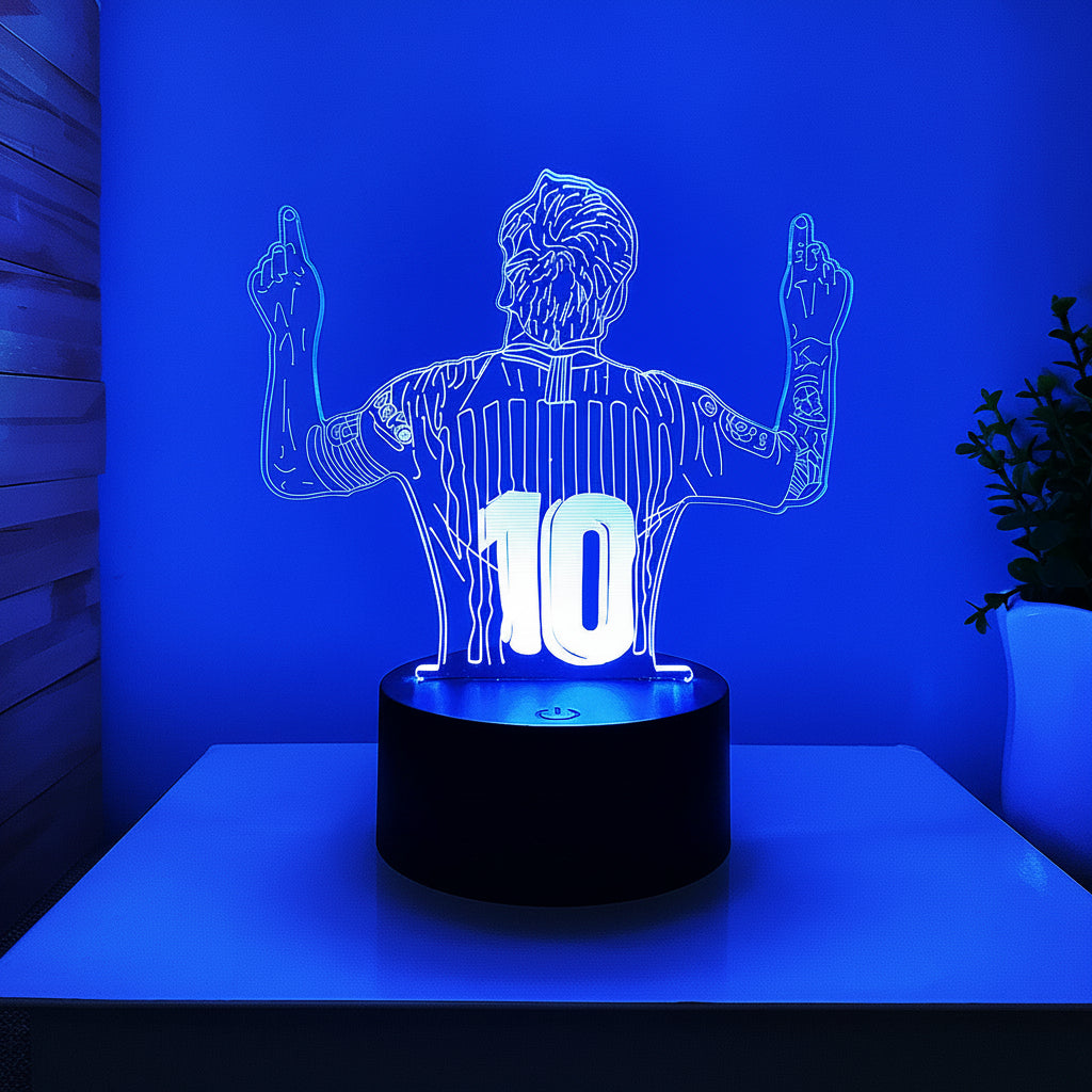 Messi 3D Illusie LED-Lamp - Nachtlampje