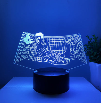 Voetbal 3D Illusie LED-Lamp - Nachtlampje - met Afstandsbediening
