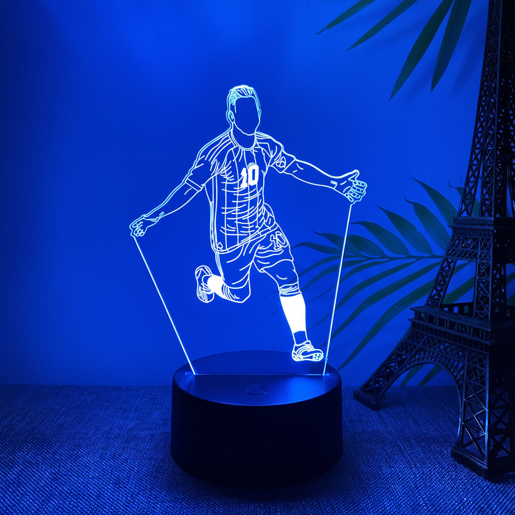 Lionel Messi 3D Illusie LED-Lamp - Nachtlampje - met Afstandsbediening