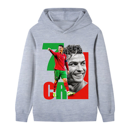 Cristiano Ronaldo Voetbal Hoodie Kinderen - Portugal - Zacht