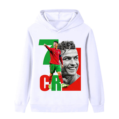 Cristiano Ronaldo Voetbal Hoodie Kinderen - Portugal - Zacht