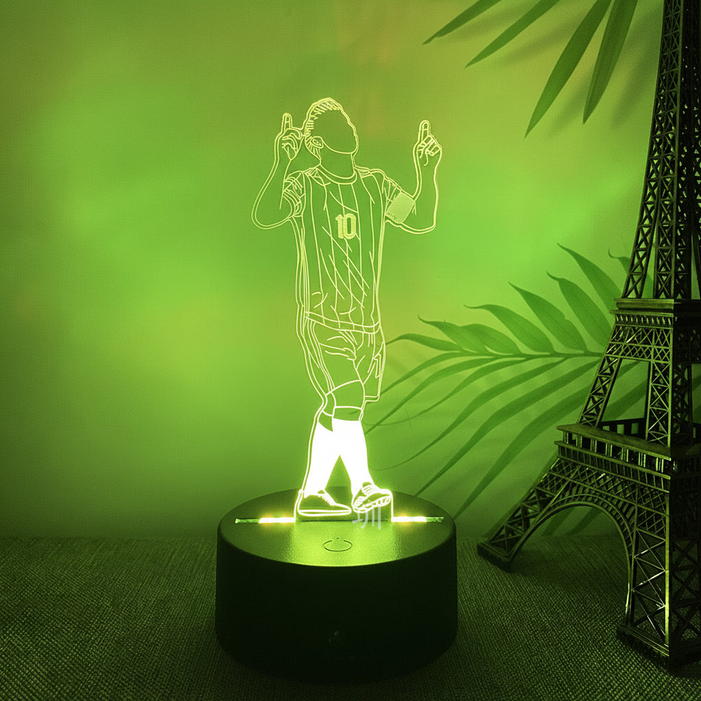 Lionel Messi 3D Illusie LED-Lamp - Nachtlampje - met Afstandsbediening