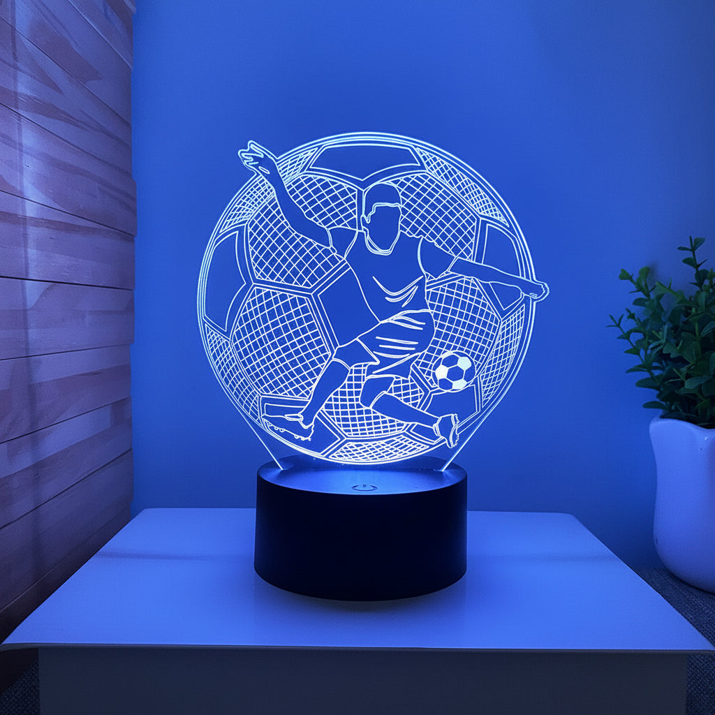 Voetbal 3D Illusie LED-Lamp - Nachtlampje - USB