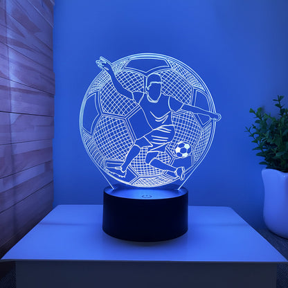 Voetbal 3D Illusie LED-Lamp - Nachtlampje - USB