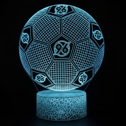 Voetbal 3D Illusie LED-Lamp - Nachtlampje - Cadeau