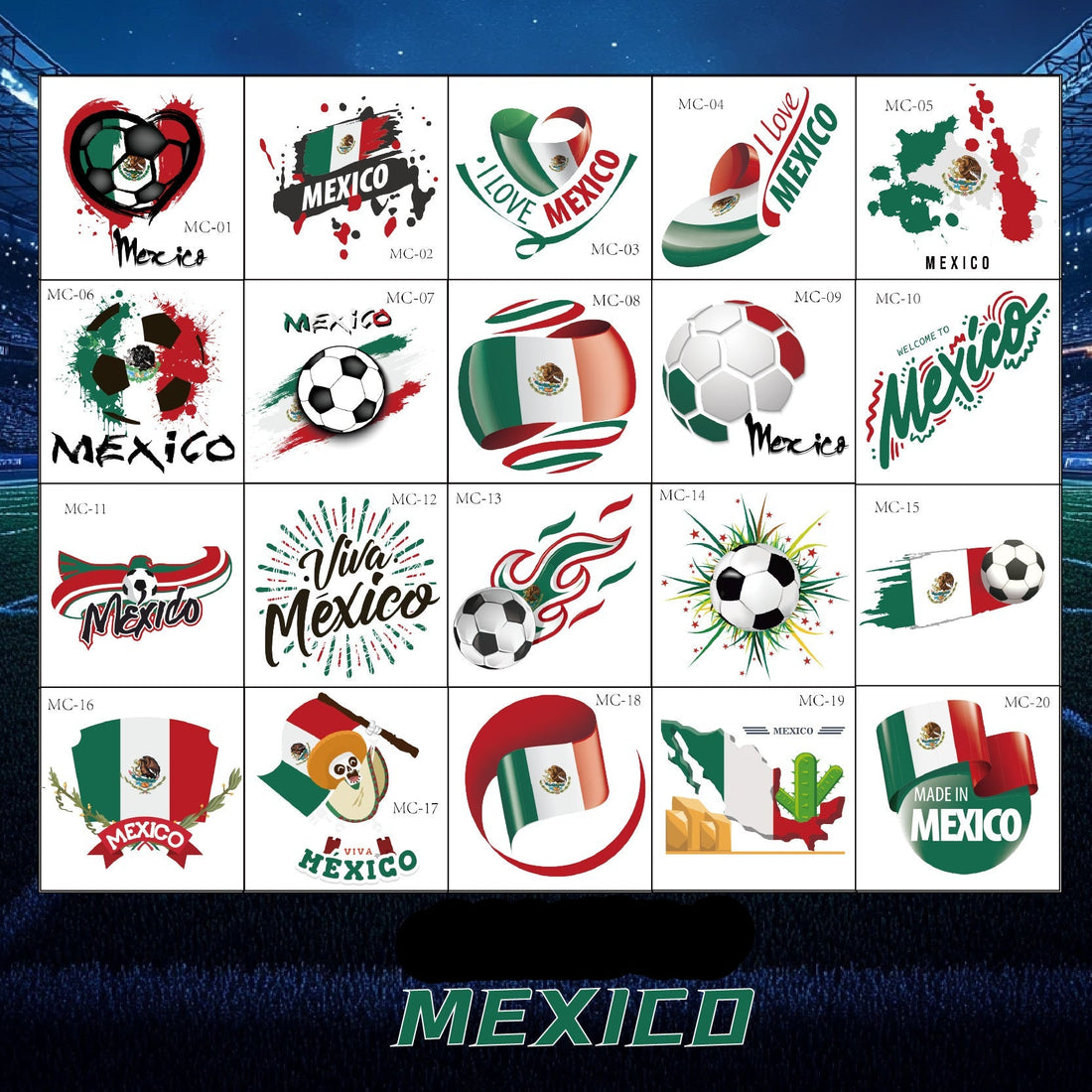 Voetbal Stickers - Mexico