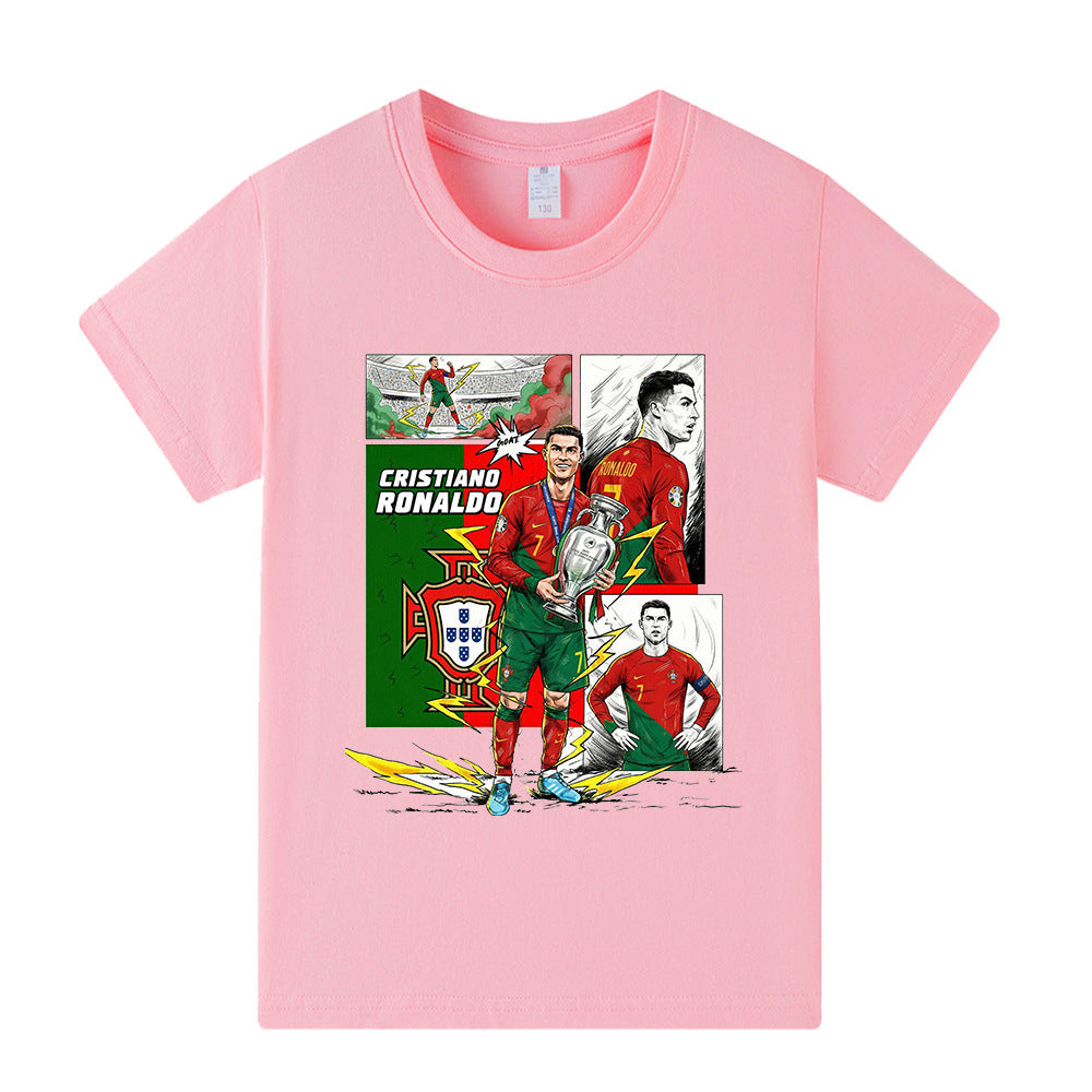 Cristiano Ronaldo Voetbal T-shirt Kinderen - Portugal - Comfortabel