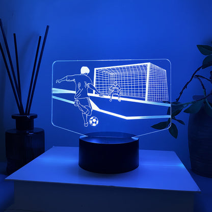Voetbal 3D Illusie LED-Lamp - Nachtlampje - USB