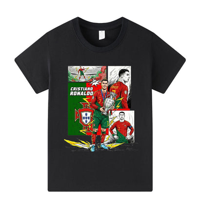 Cristiano Ronaldo Voetbal T-shirt Kinderen - Portugal - Comfortabel