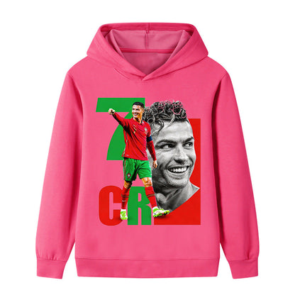 Cristiano Ronaldo Voetbal Hoodie Kinderen - Portugal - Zacht