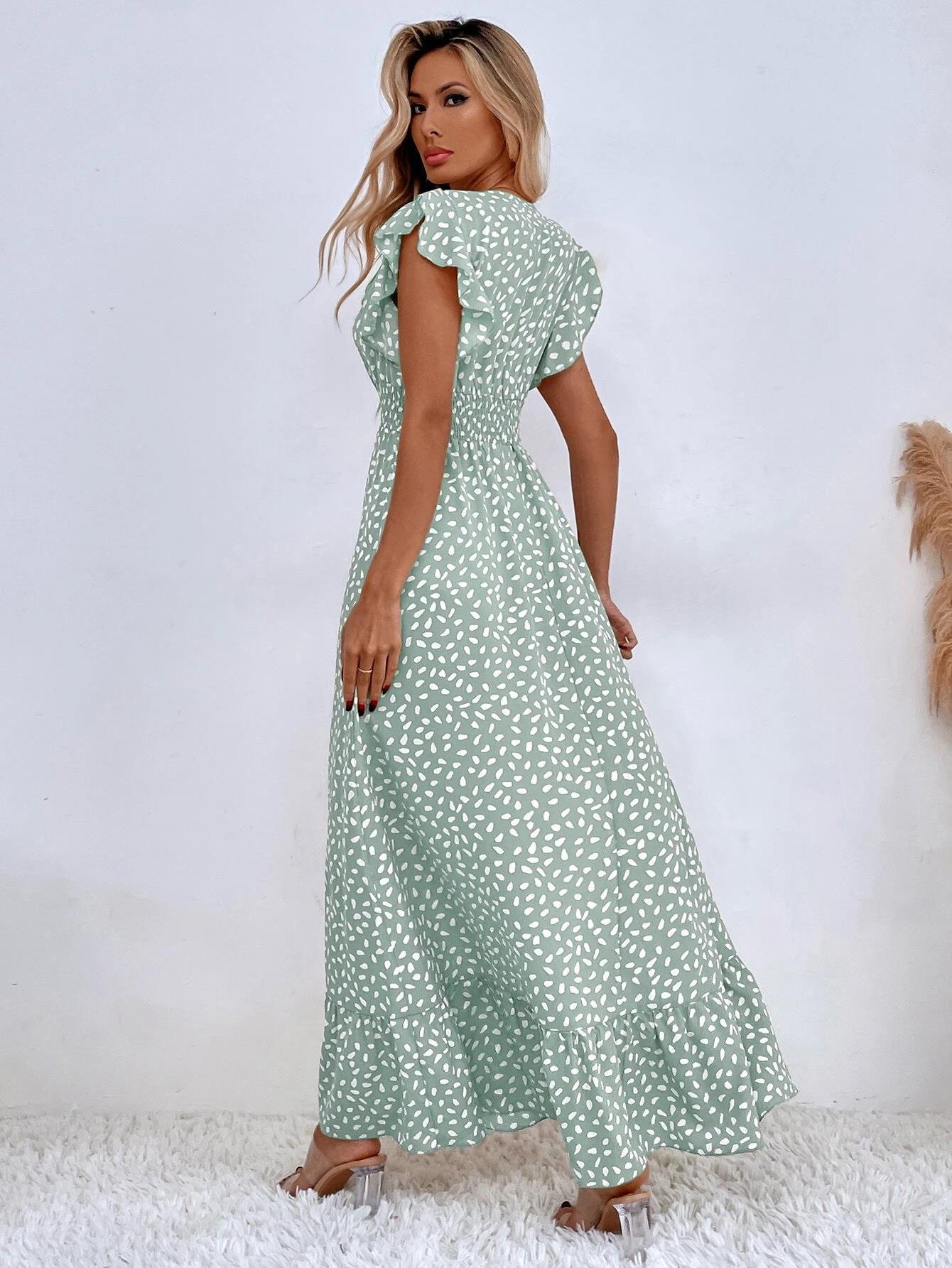 V-hals Maxi Dress Voor Vrouwen