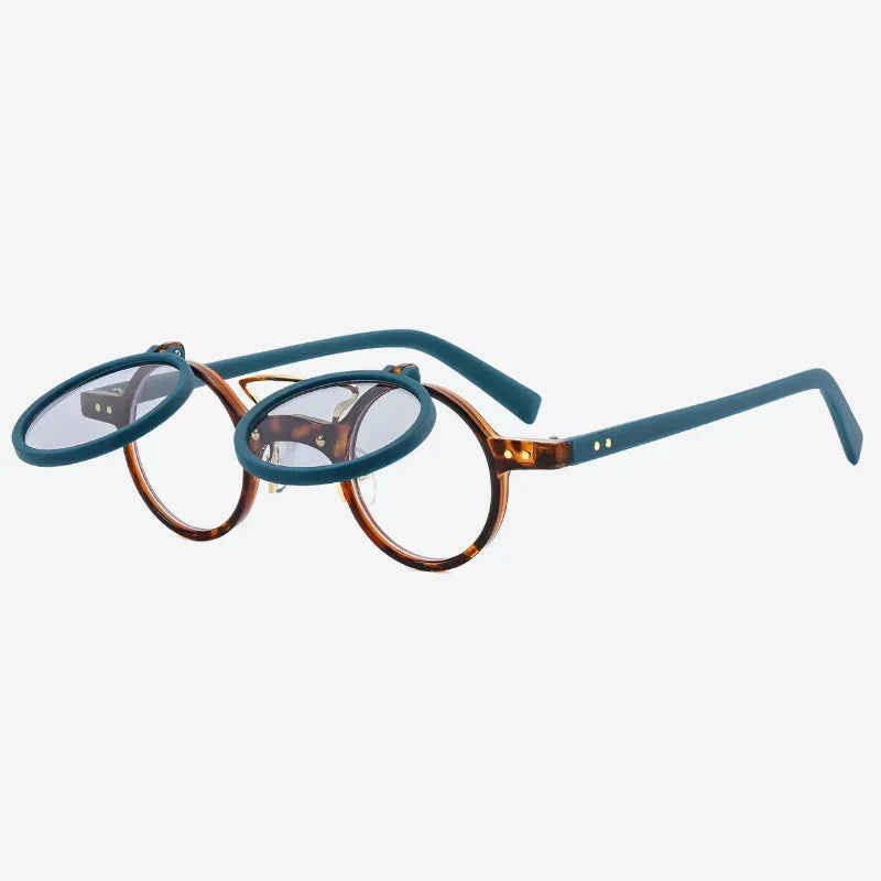 Retro punk zonnebril met dubbele brug