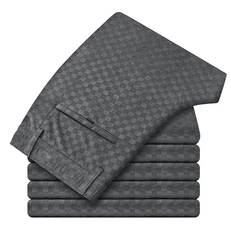 Geruite corduroy broek