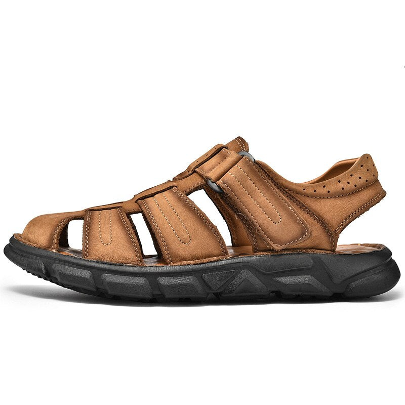 Comfortabele leren sandalen