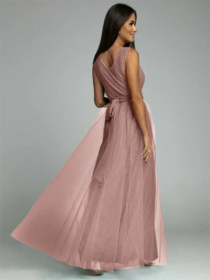 Elegante jurk met V-hals