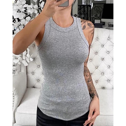 Klassiek lichaamsgevoel | Dames geribde tanktop