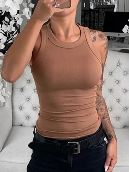 Klassiek lichaamsgevoel | Dames geribde tanktop