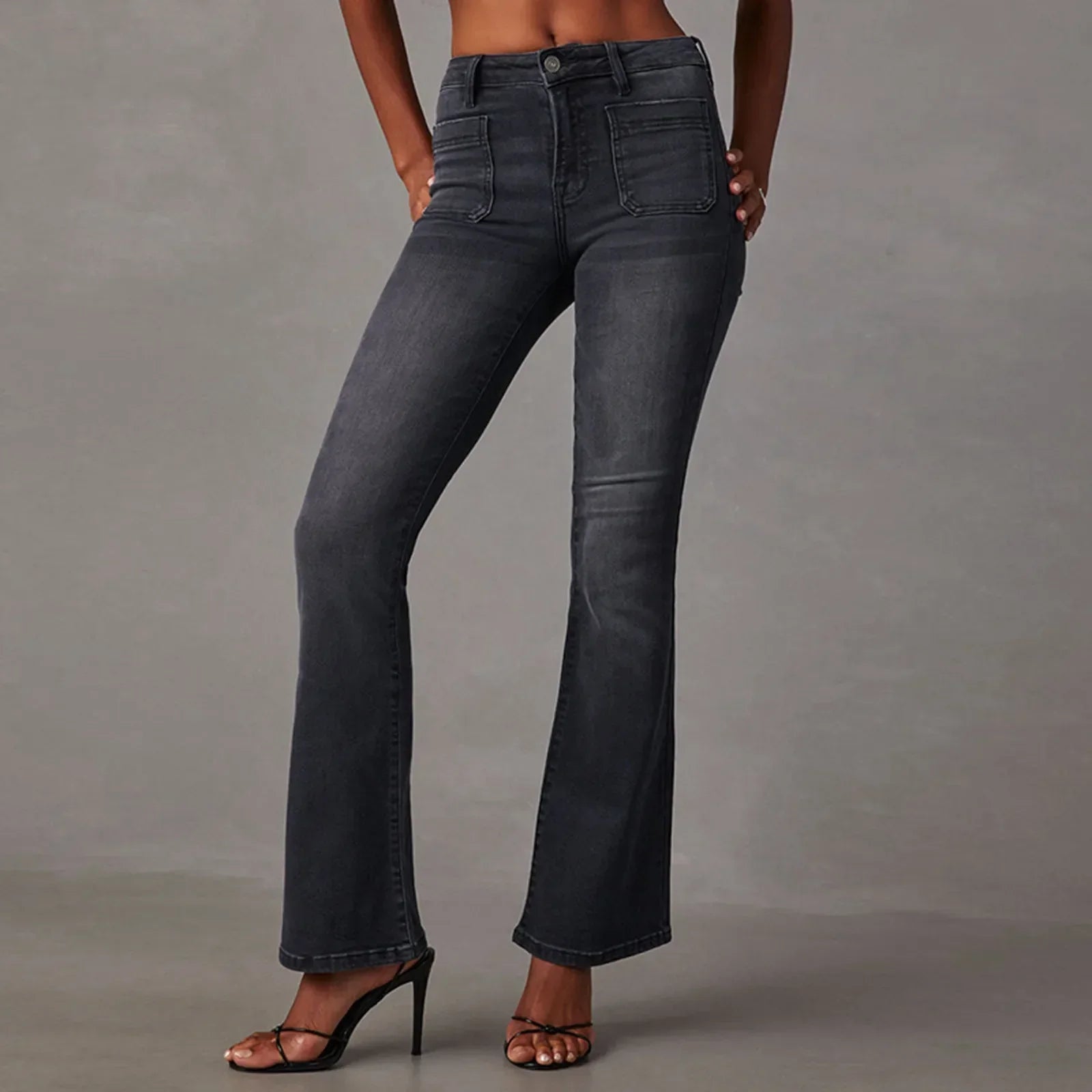 Chique bootcut jeans met een lage taille