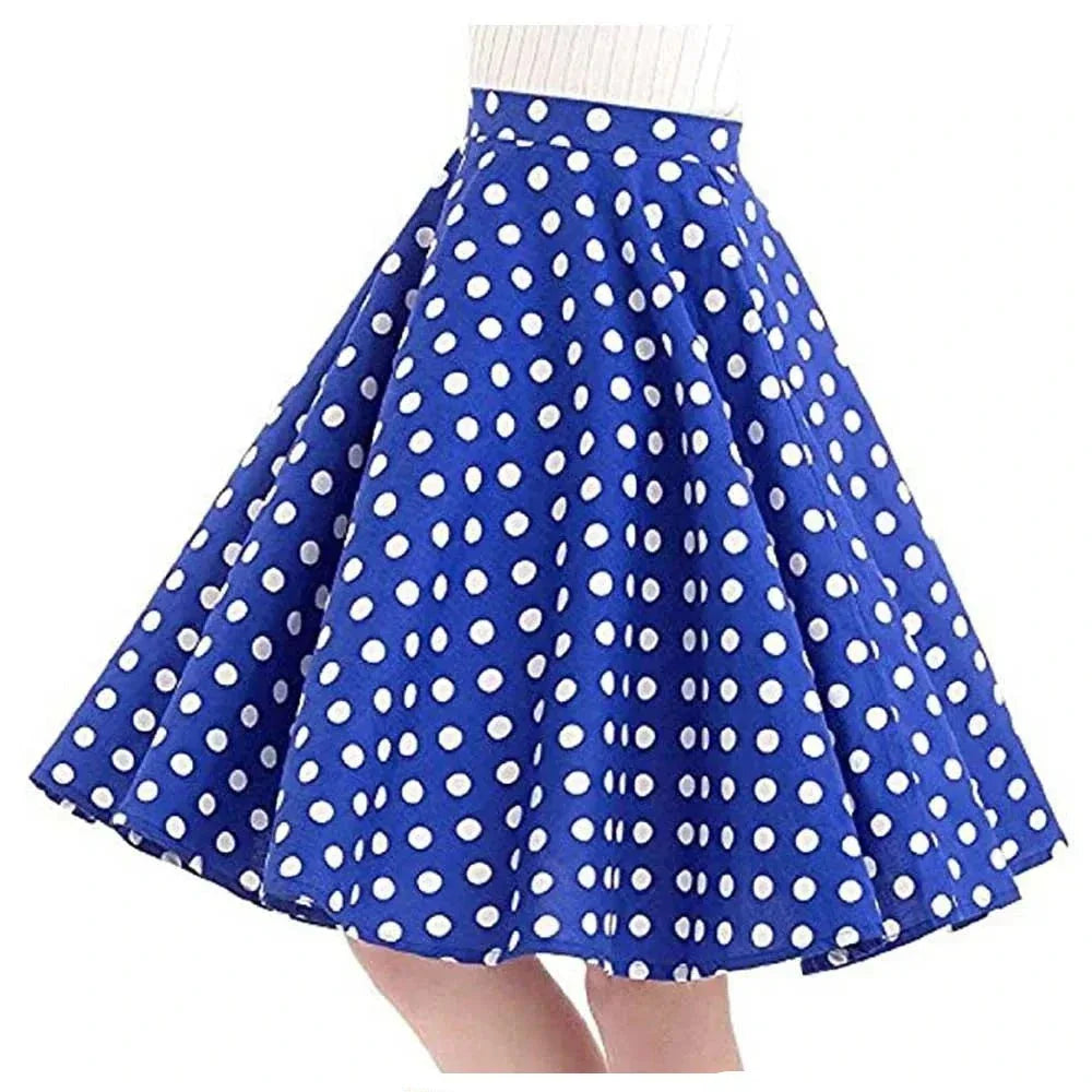 Vintage katoenen rok met hoge tailleband