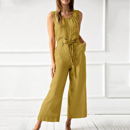 Casual jumpsuit met wijde pijpen