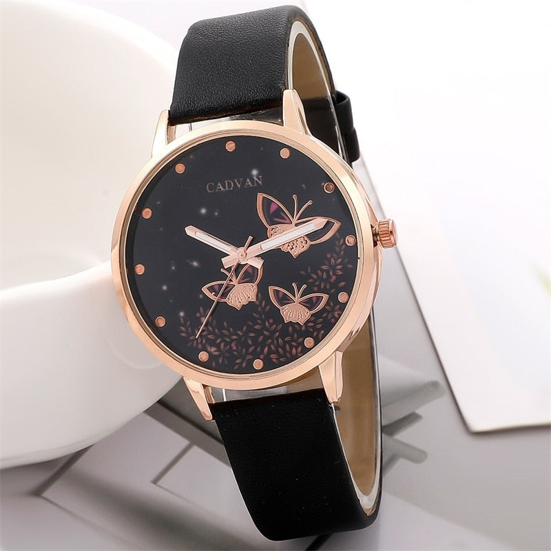 Stoute Complete Set: Set van 6 dames horloges Dames Fashion Butterfly Watch Nieuwe eenvoudige casual dames analoge polshorloge armband geschenk zonder doos