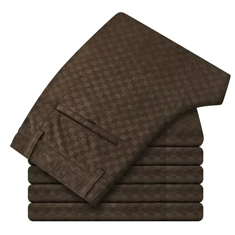 Geruite corduroy broek