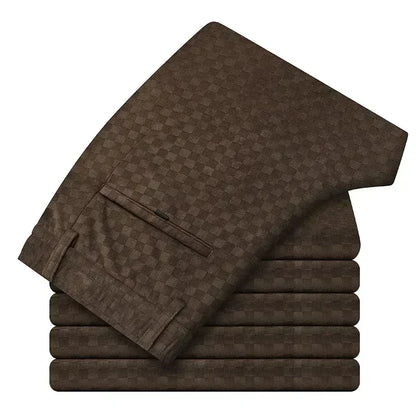 Geruite corduroy broek