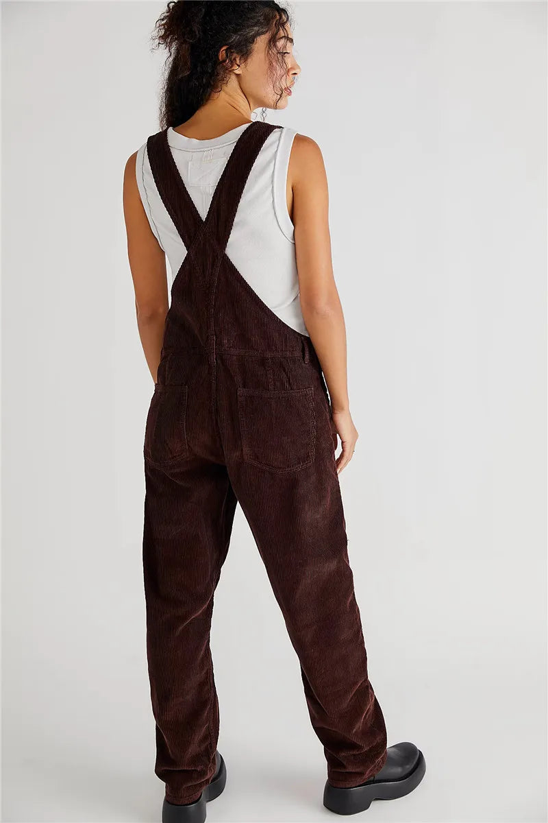 Vintage ribfluwelen overall