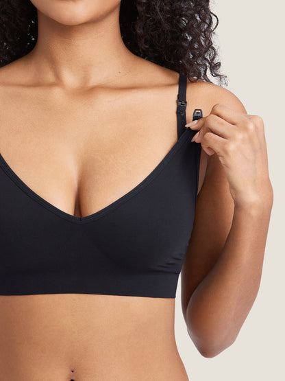 Naadloze voedingsbeha in zacht gebreid – voedingsbralette zonder beugel
