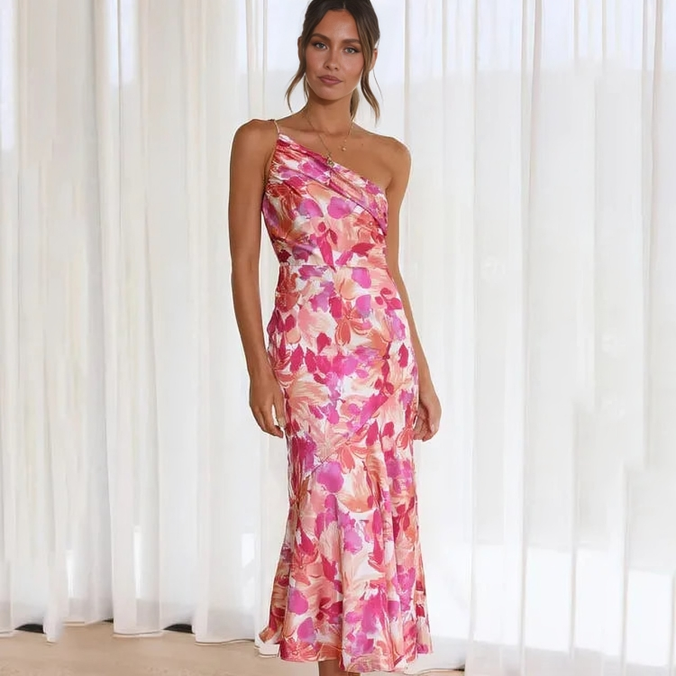 Elegante sexy midi-jurk zonder rug voor vrouwen