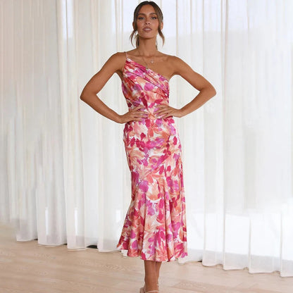 Elegante sexy midi-jurk zonder rug voor vrouwen