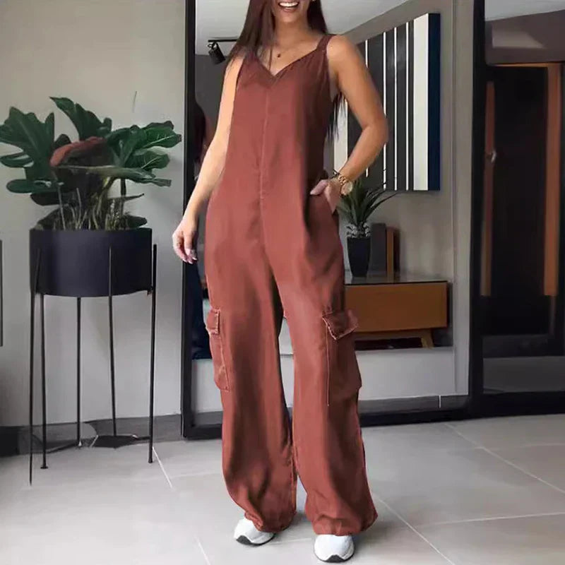 Verleidelijke imitatie denim jumpsuit