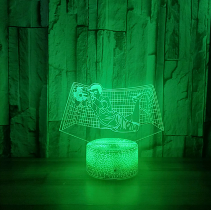 Voetbal 3D Illusie LED-Lamp - Nachtlampje - met Afstandsbediening