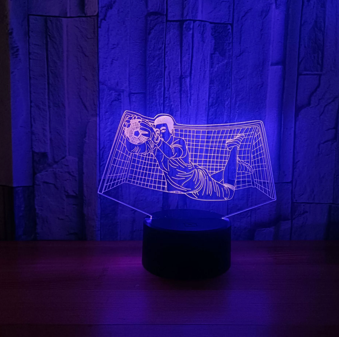 Voetbal 3D Illusie LED-Lamp - Nachtlampje - met Afstandsbediening