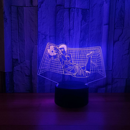 Voetbal 3D Illusie LED-Lamp - Nachtlampje - met Afstandsbediening