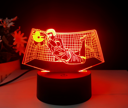 Voetbal 3D Illusie LED-Lamp - Nachtlampje - met Afstandsbediening