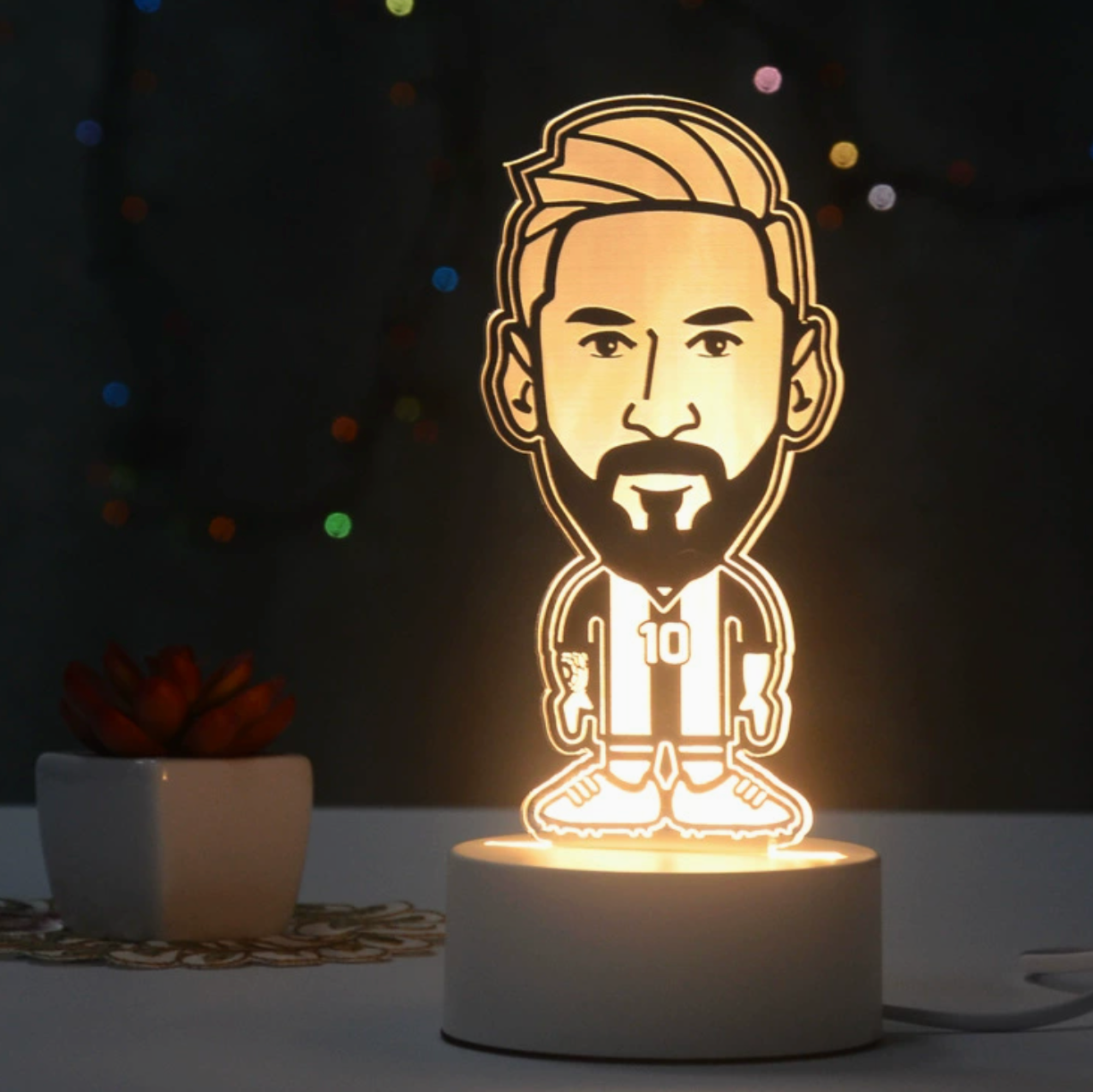 Voetbal 3D Illusie LED-Lamp - Nachtlampje - Cool Design