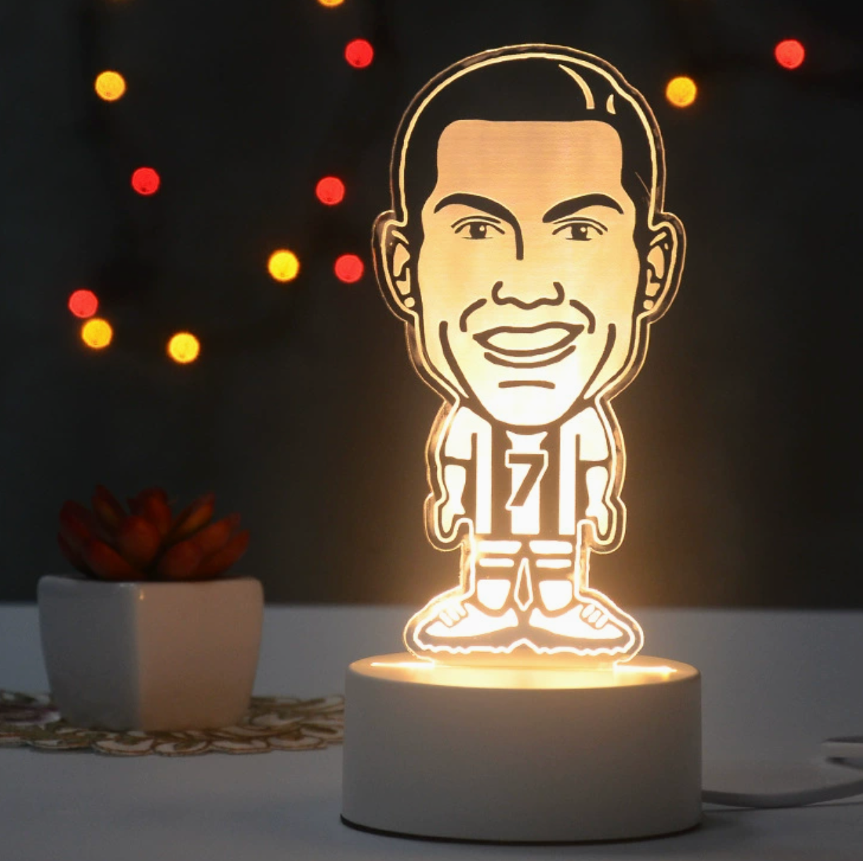 Voetbal 3D Illusie LED-Lamp - Nachtlampje - Cool Design