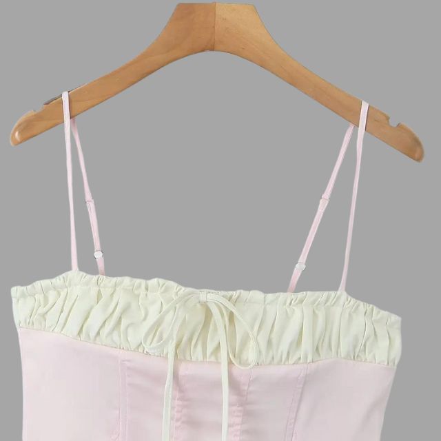 Bustier top met ruches