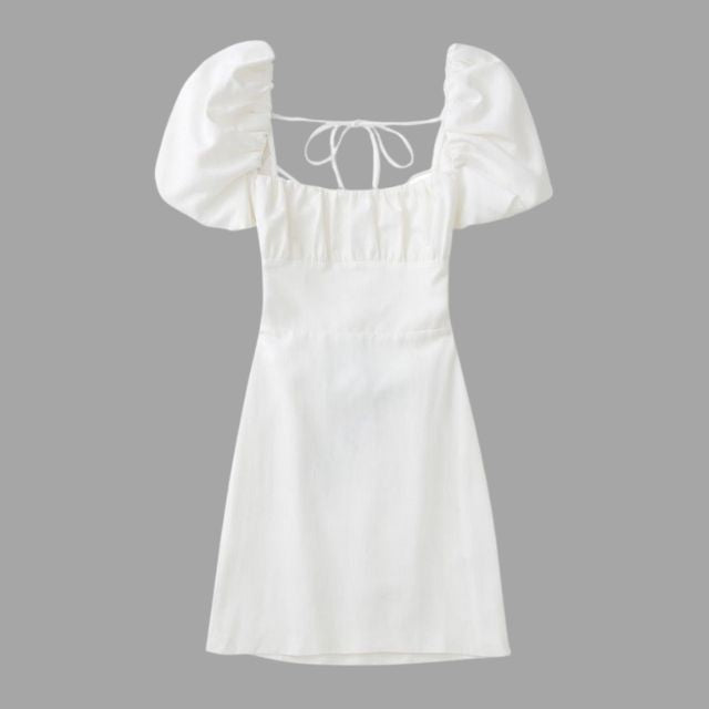 Jurk met vierkante halslijn