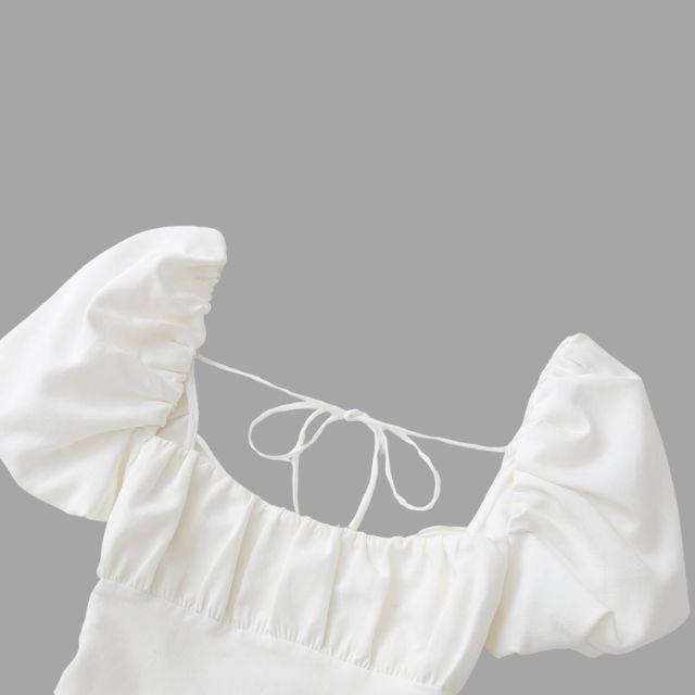 Jurk met vierkante halslijn