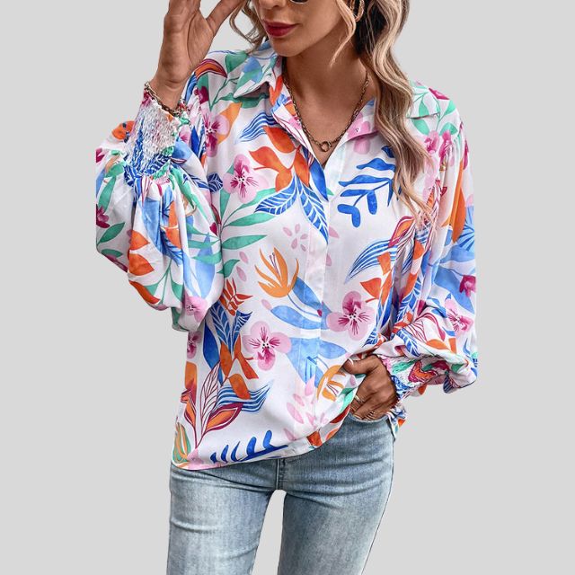 Vloeiende blouse met bloemenprint