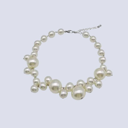 Grove parelketting met druppel detail
