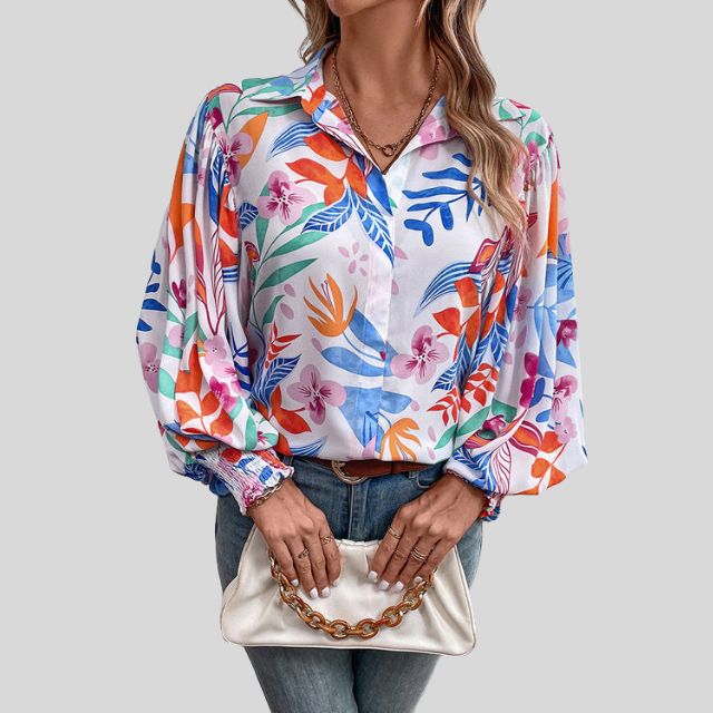 Vloeiende blouse met bloemenprint