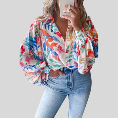 Vloeiende blouse met bloemenprint