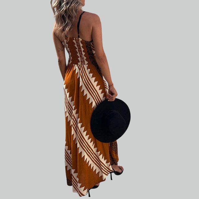 Maxi-jurk met spaghettibandjes