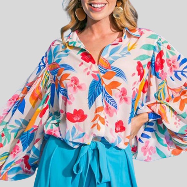 Vloeiende blouse met bloemenprint